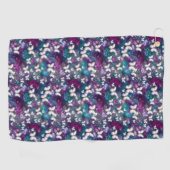 神秘的なバタフライシリーズデザイン5 ゴルフタオル (横)