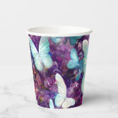 神秘的なバタフライシリーズデザイン7 紙コップ (裏面)