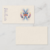 神秘的なバタフライビジネスカード 名刺 (正面/裏面)