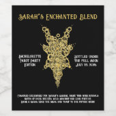 神秘的なバチェロレッテタロットパーティー ワインラベル (シングルラベル)