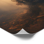 神秘的なバック木材パナックアート ポスター (角)