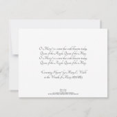 神秘的なバラが迫る 招待状 (裏面)