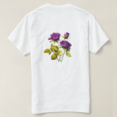 神秘的なバラのイラスト - 高貴な花の美 Tシャツ (デザイン裏面)