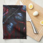 神秘的なバラティータオル キッチンタオル (四つ折り)