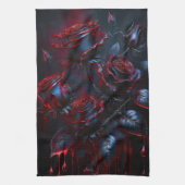 神秘的なバラティータオル キッチンタオル (縦)