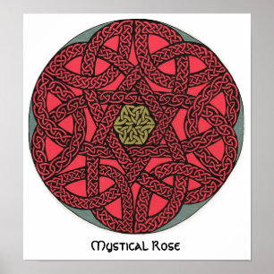 神秘的なバラプリント ポスター