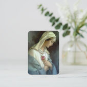 神秘的なバラヴァージンメアリーメモリアレ祈りの言葉 名刺 (スタンド正面)