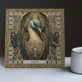 神秘的なパーソナライズされた孔雀ジュエリドスプレンダー タイル