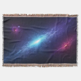 神秘的なパープルとブルーの宇宙エネルギー スローブランケット