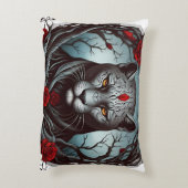 神秘的なヒョウまたは魅惑された獣 アクセントクッション (裏面(縦))