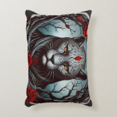 神秘的なヒョウまたは魅惑された獣 アクセントクッション (正面(垂直))