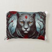 神秘的なヒョウまたは魅惑された獣 アクセントクッション (裏面)