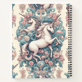 神秘的なビクトリアンユニコーン:魅惑されたフローラ ノートブック (裏面)
