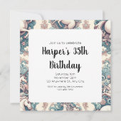 神秘的なビクトリアンユニコーン：魅惑されたフローラ 招待状 (裏面)