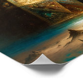 神秘的なピラミッドの幻想的な芸術 ポスター (角)