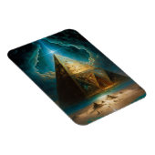 神秘的なピラミッドの幻想的な芸術 マグネット (右側)