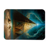 神秘的なピラミッドの幻想的な芸術 マグネット (横)