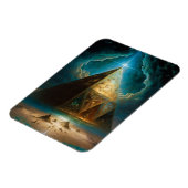 神秘的なピラミッドの幻想的な芸術 マグネット (左側)