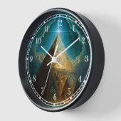 神秘的なピラミッドの幻想的な芸術 壁時計 (傾斜)