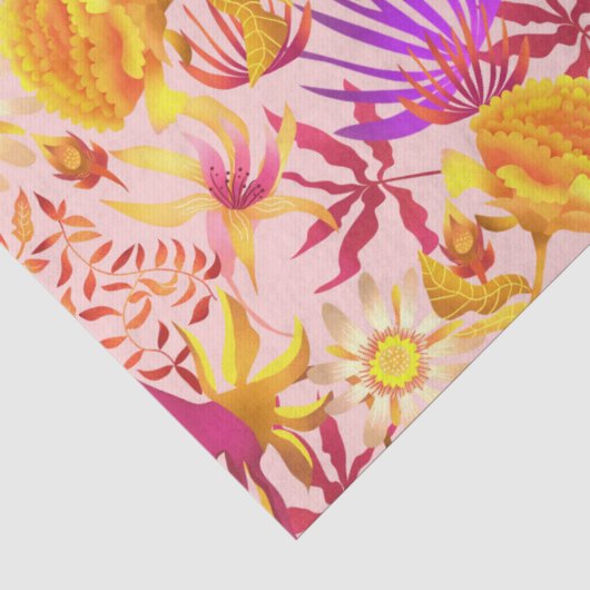 神秘的なピンクの花開く 薄葉紙 (詳細)