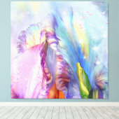 神秘的なピンクブルー抽象芸術装飾用クッション キャンバスプリント (インサイチュ (ウッドフロア))