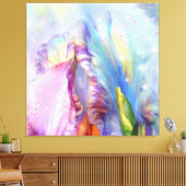 神秘的なピンクブルー抽象芸術装飾用クッション キャンバスプリント (インサイチュ (リビング))