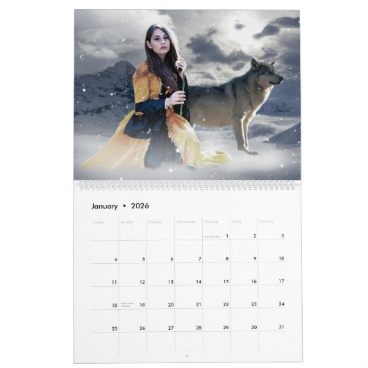 神秘的なファンタジーのゴシック様式おとぎ話のカレンダー カレンダー (1月 2026)