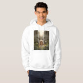神秘的なファンタジーウルフガーディアンアニメ パーカ (正面フル)