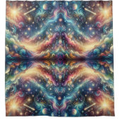 神秘的なファンタジーカラフル天空の遠くの城 シャワーカーテン (正面)