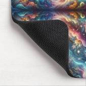 神秘的なファンタジーカラフル天空の遠くの城 マウスパッド (コーナー)