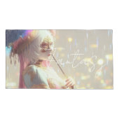 神秘的なファンタジーガール - 海の芸術的センス 枕カバー (裏面)