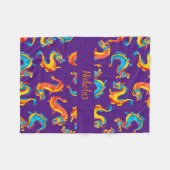 神秘的なファンタジー愛好家のためのドラゴンブランケット フリースブランケット (正面(横))