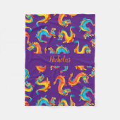 神秘的なファンタジー愛好家のためのドラゴンブランケット フリースブランケット (正面)