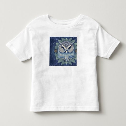 神秘的なファンタジー林フクロウ トドラーTシャツ (正面)