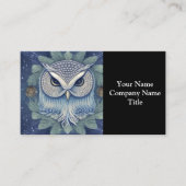 神秘的なファンタジー林フクロウ 名刺 (正面)