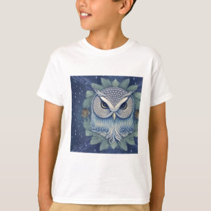 神秘的なファンタジー林フクロウ Tシャツ