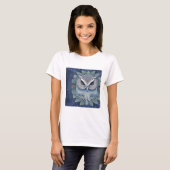 神秘的なファンタジー林フクロウ Tシャツ (正面フル)