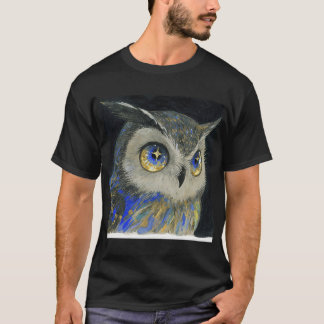 神秘的なフクロウのグラフィックメンズT – シャツ