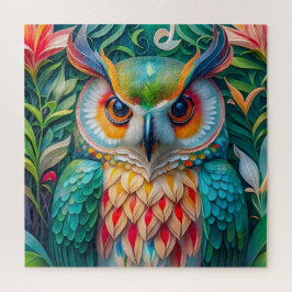 神秘的なフクロウモザイク ジグソーパズル