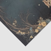 神秘的なフクロウ真夜中の星のデコページ 薄葉紙 (詳細)