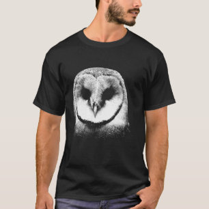 神秘的なフクロウ鳥ホワイトフクロウ頭フクロウ Tシャツ
