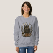 神秘的なフクロムーンフェイズシャツ – Gothic Witchy スウェットシャツ (正面フル)