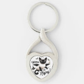 神秘的なフライト：ハロウィーンの夜のシャム キーホルダー (正面)