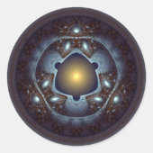 神秘的なフリル模様 ラウンドシール (正面)