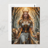 神秘的なフリージャノーズ女神ポストカード – Norse ポストカード (正面/裏面)