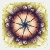 神秘的なフローラの不思議なパターン スクエアシール (正面)