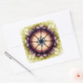 神秘的なフローラの不思議なパターン スクエアシール (封筒)