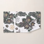 神秘的なフローラ&ペンタグラムバスルームのタオルセット バスタオルセット (ハンドタオル)