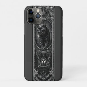 神秘的なブラックパンサータロットカード – 暗いファンタジー iPhone 11 PROケース
