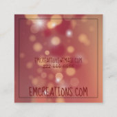 神秘的なブラックユニコーン（マルーンの星） スクエア名刺 (裏面)